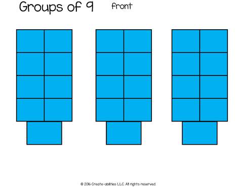 Groups of 9 desk arrangement