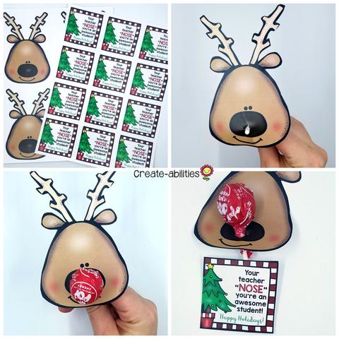 Reindeer Lollipop Student Gifts