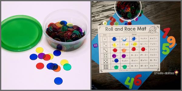 game markers for math centers